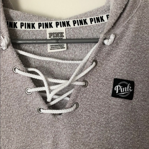 VS PINK Lace up Hoodie - Picture 2 of 4